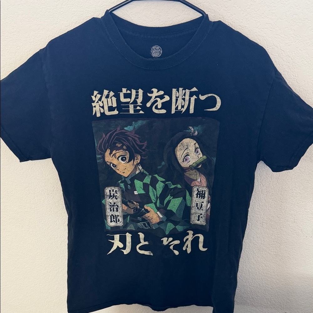 Demon Slayor Anime Black Graphic Short Sleeve